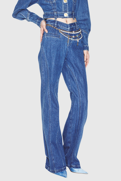 Maroso Back Bowknot Jeans