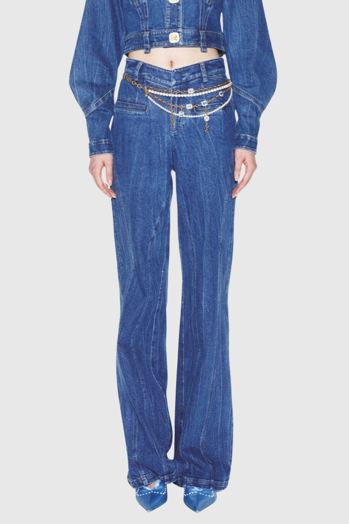 Maroso Back Bowknot Jeans
