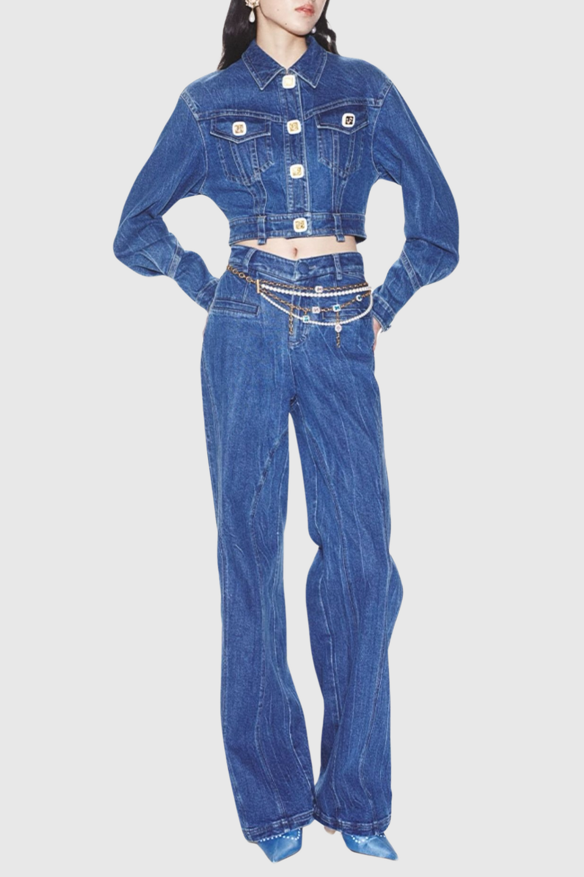 Maroso Back Bowknot Jeans