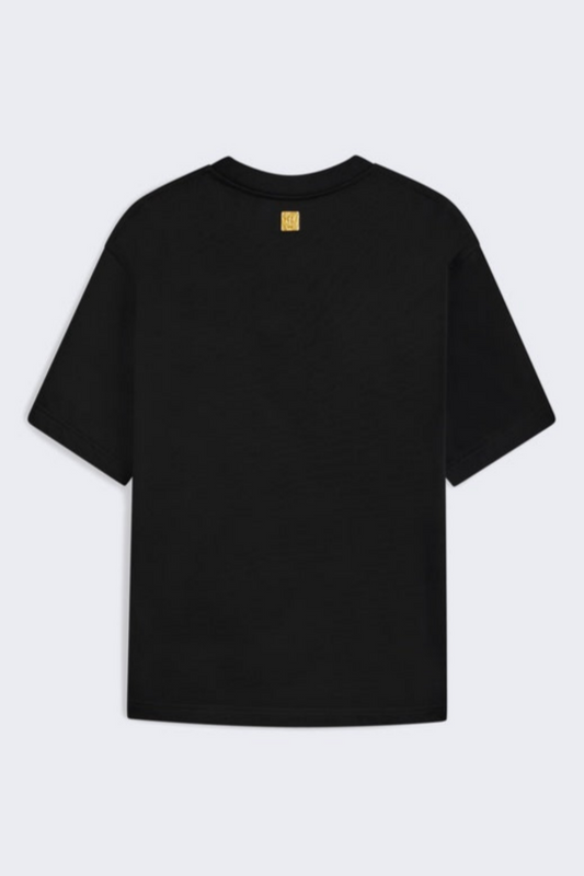 Marusa Keyhole Cutout T-shirt - Black