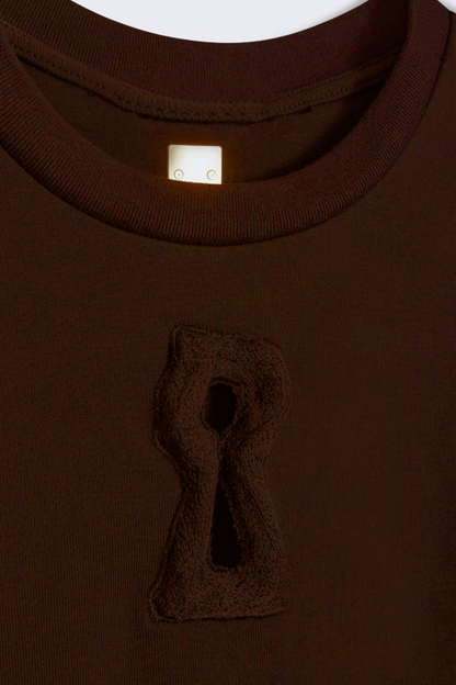Marusa Keyhole Cutout T-shirt - Brown