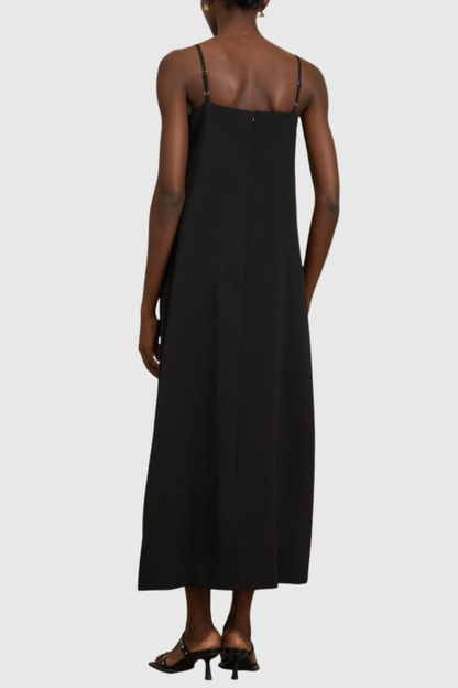 Mesa Strapless Floral Embroidered Maxi Dress - Black