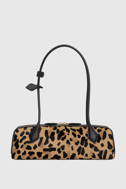 Mikki Suede Shoulder Bag - Leopard