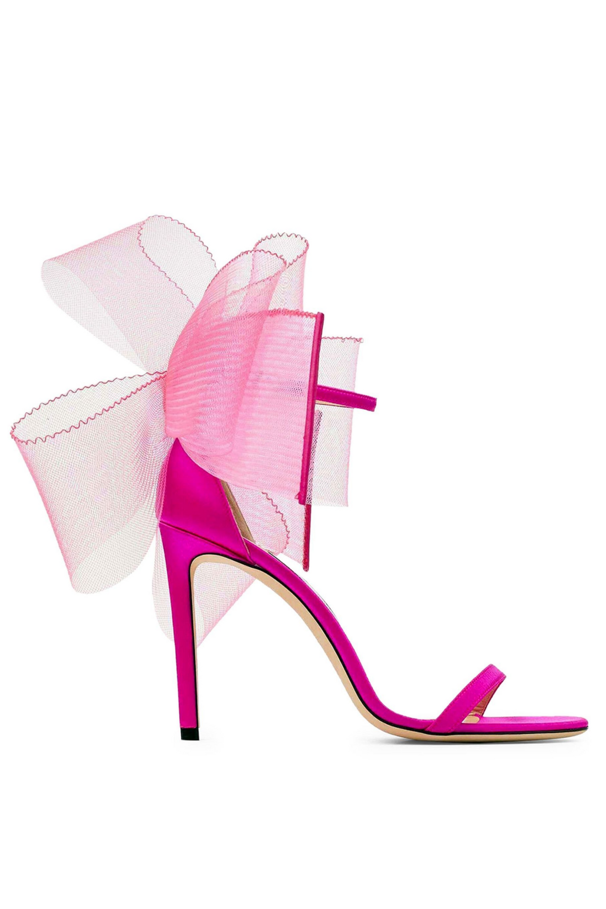 Miranda Bow-embellished Satin Sandals - Black