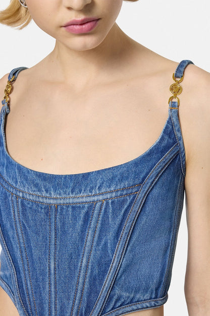 Muriel Denim Corset Top