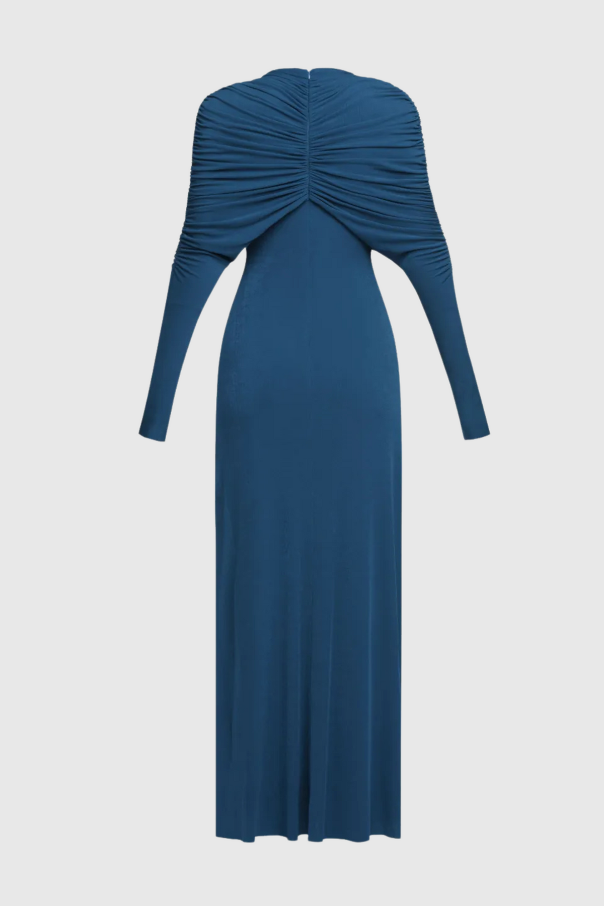 Natosha Ruched Knot Cape Maxi Dress - Navy