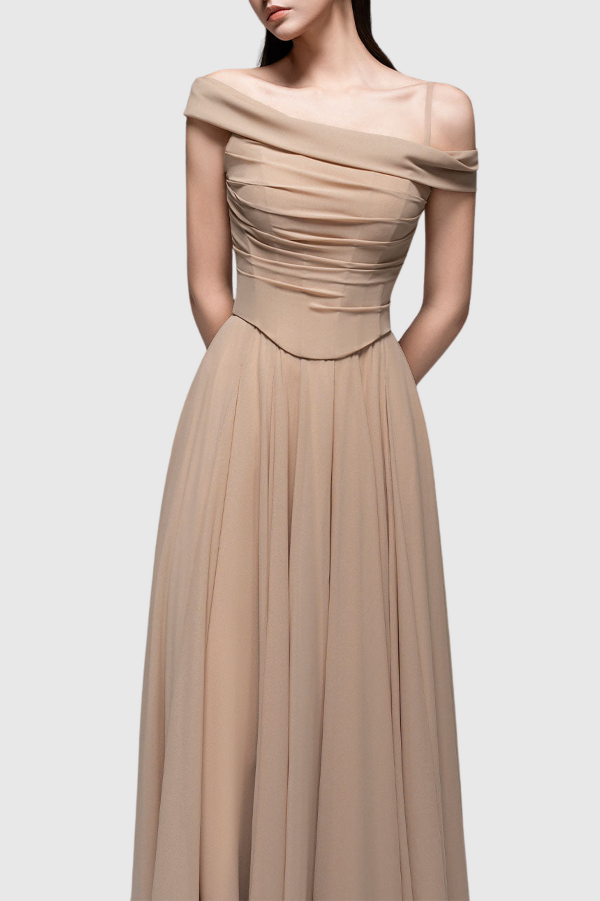 Nowa Off Shoulder Corset Maxi Dress