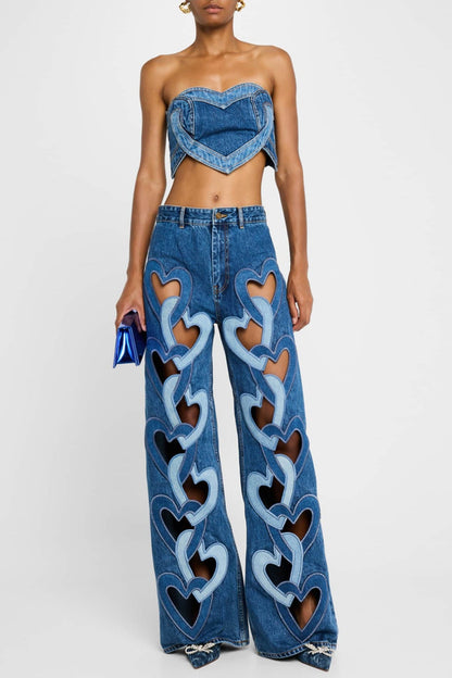 Odalys Heart Denim Top