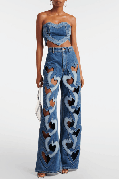 Odalys Heart Denim Top