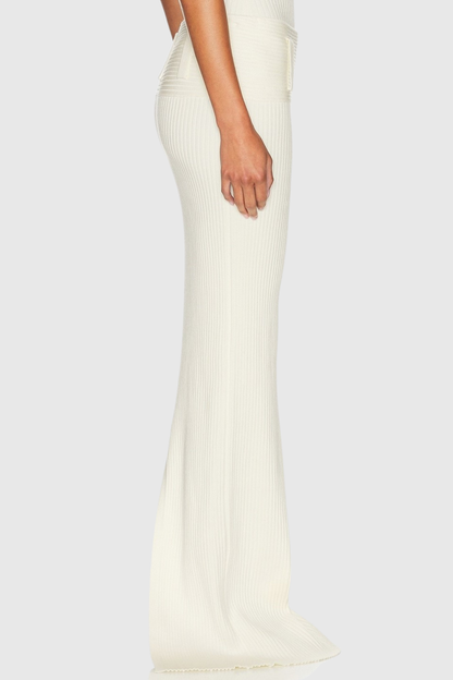Olenna Knit Maxi Skirt - White