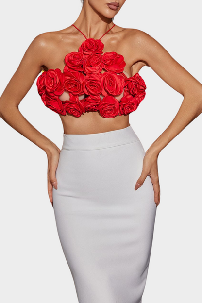 Oriole Floral Appliqué Top