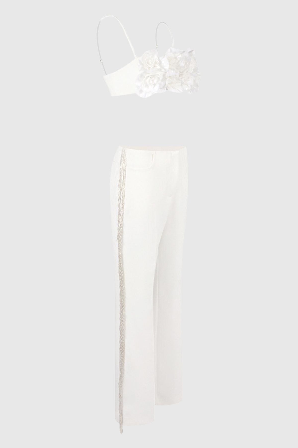 Osei Floral Beaded Fringe Two Piece Set