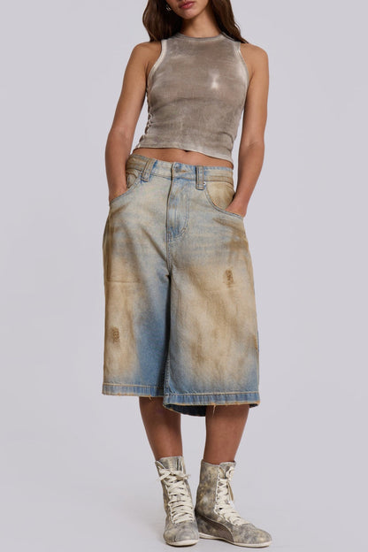 Raego Mud Wash Midi Jeans