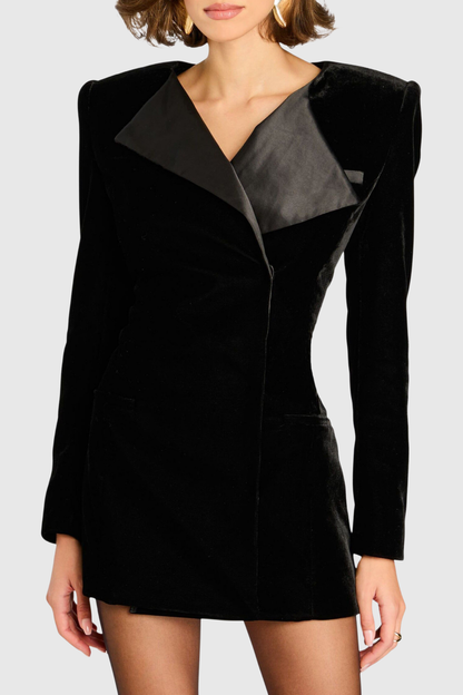 Retta Velvet Mini Blazer Dress