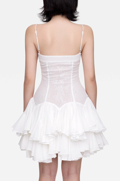 Rosalia Lace Mini Dress - White