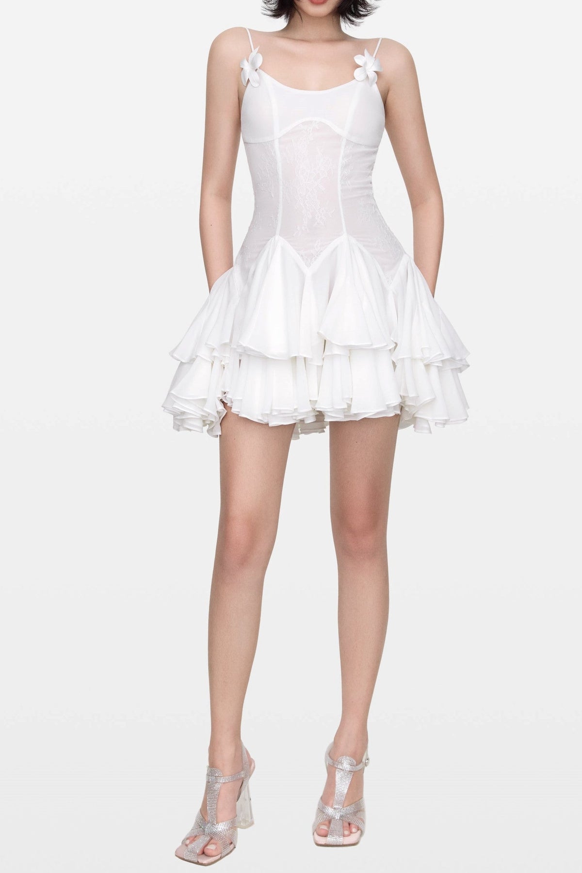 Rosalia Lace Mini Dress - White