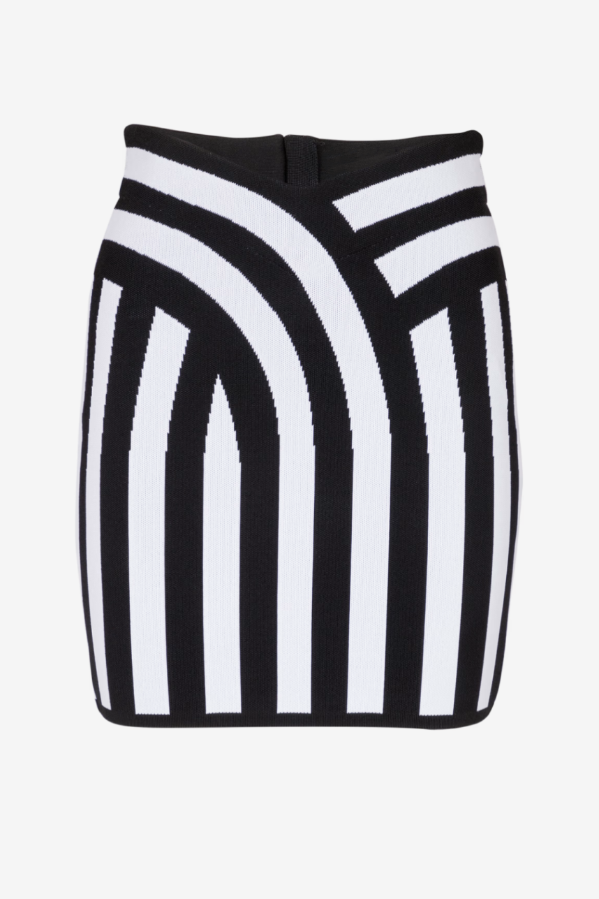 Ruelle Striped knit Halter Bandage Set