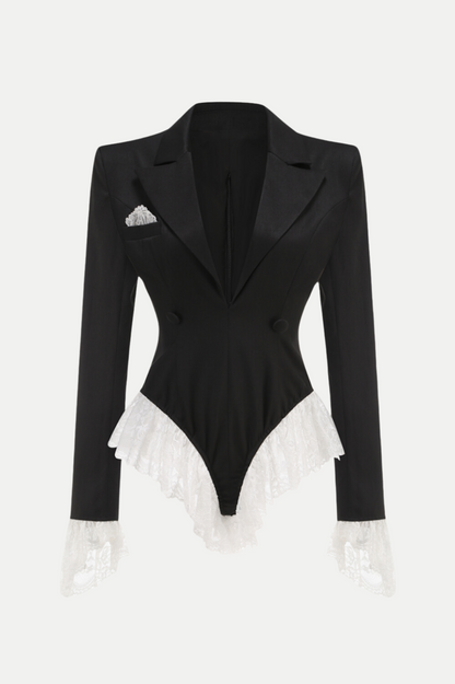 Sabah Lace Romper - Black