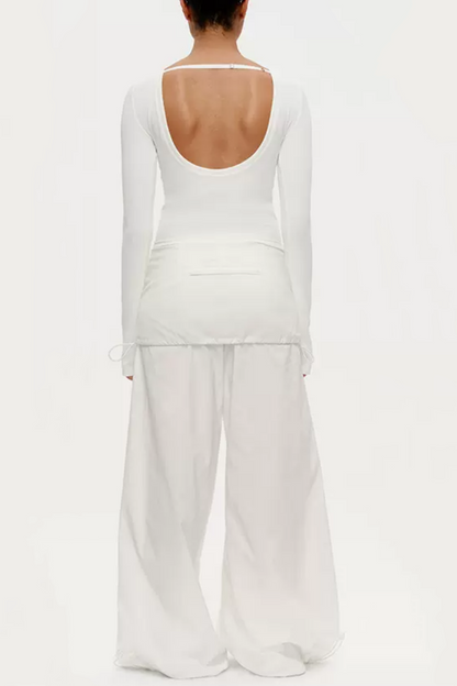 Samara Parachute Pants - White