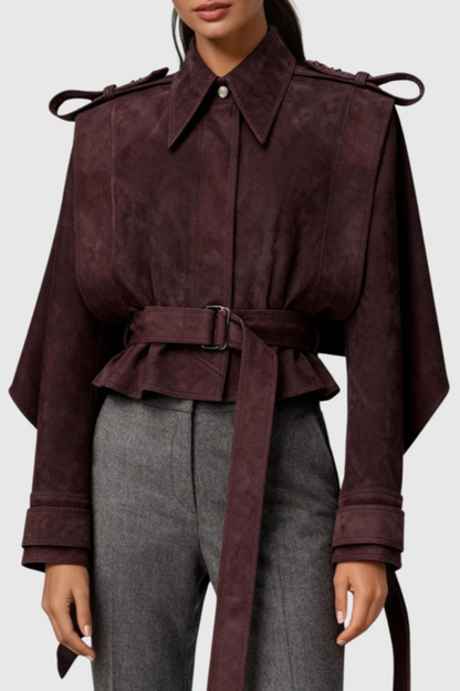 Santa Suede Belted Jacket