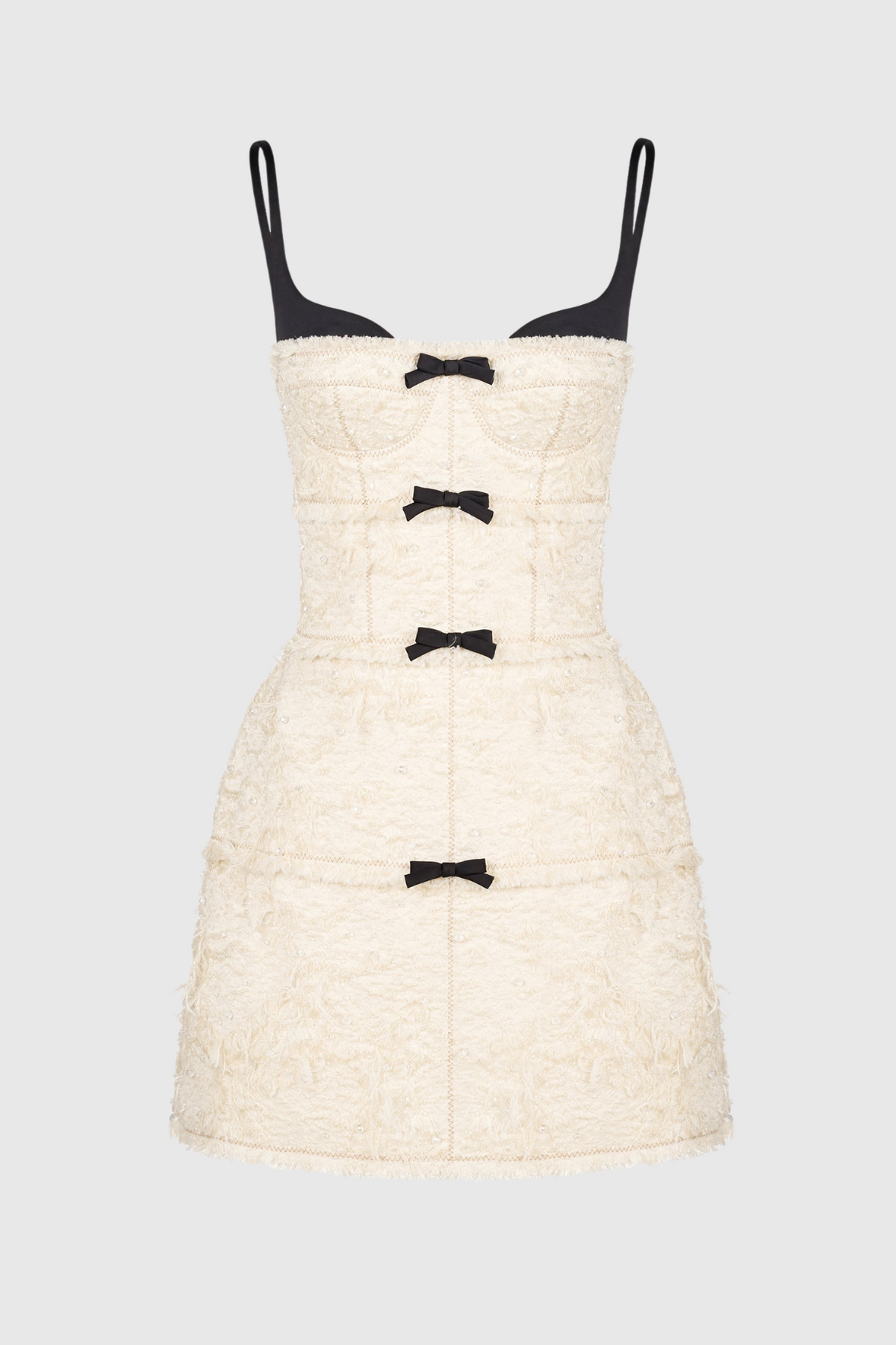 Santos Jacquard Beaded Cape - Beige