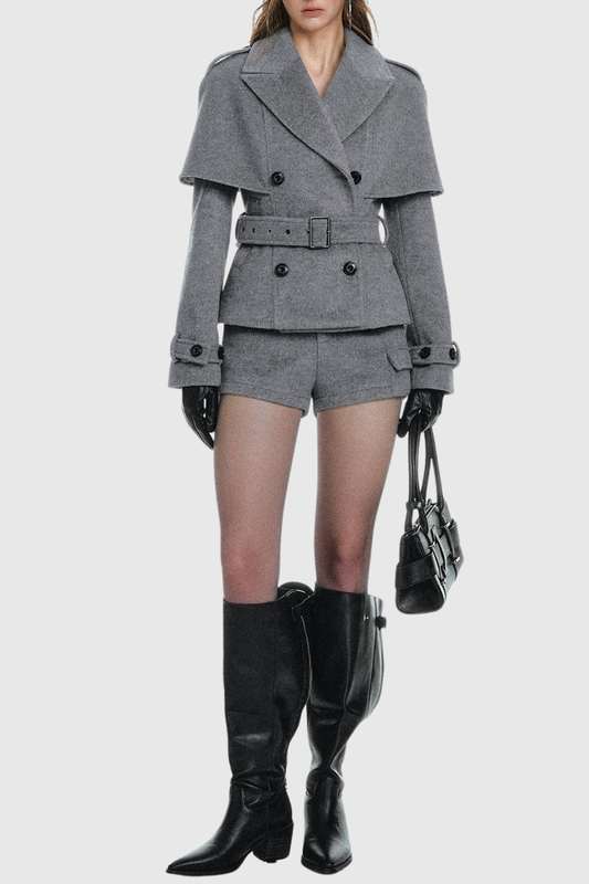Senta Cape Belted Coat