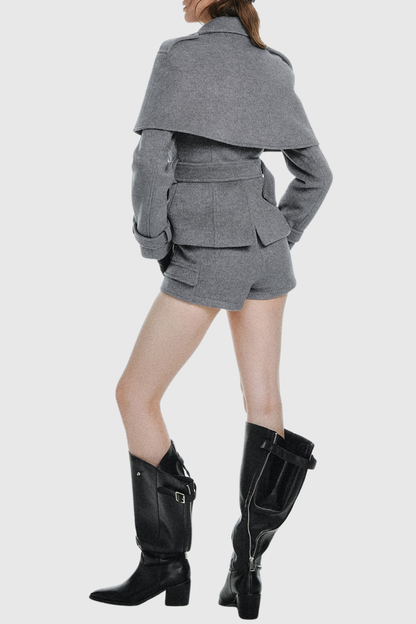 Senta Cape Belted Coat