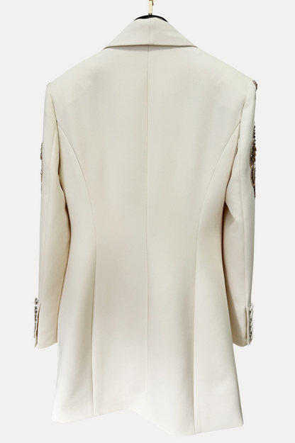 Serepta Rhinestone Ruched Blazer Dress