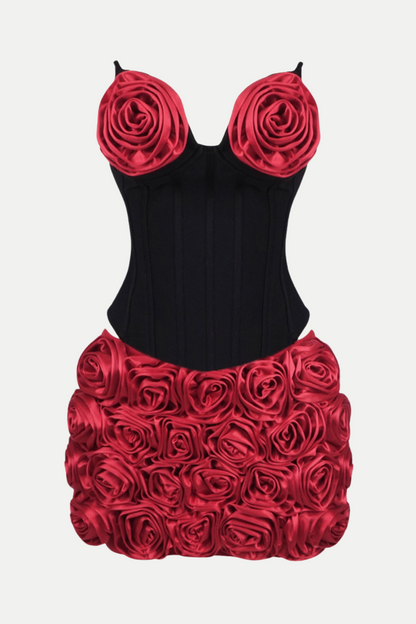 Shatora Flower Corset Two Piece Set