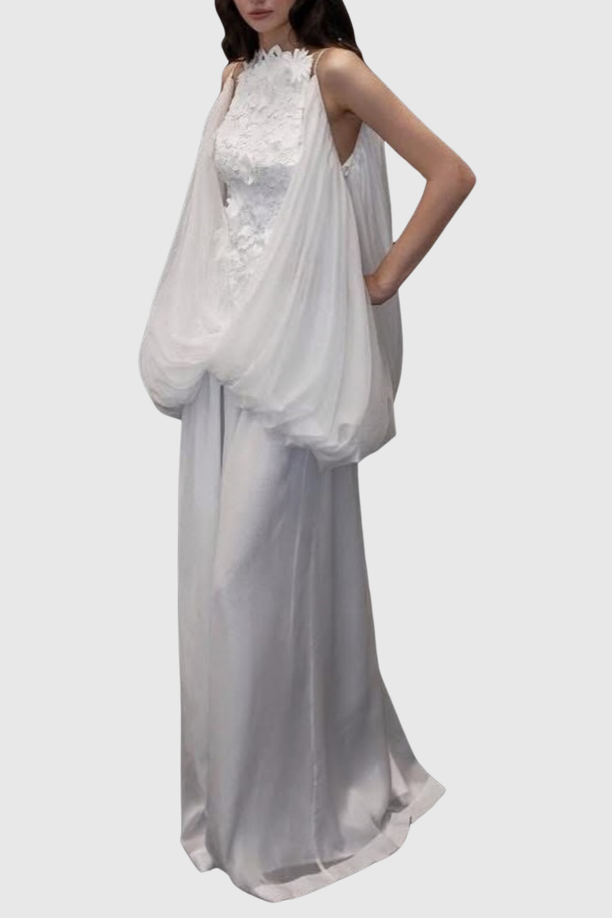 Soleka Lace Puffy Tulle Mini Dress