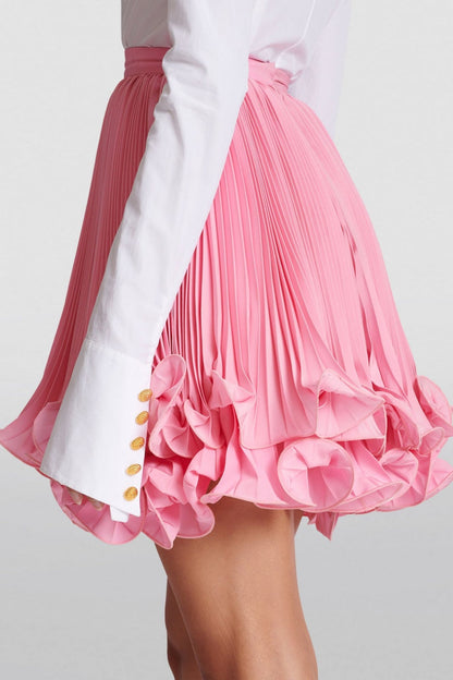 Sonnet Pleated Ruffled Mini Skirt