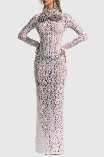 Susmita Lace Corset Maxi Dress
