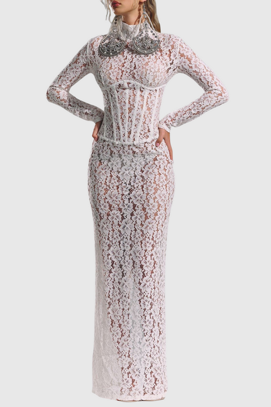 Susmita Lace Corset Maxi Dress