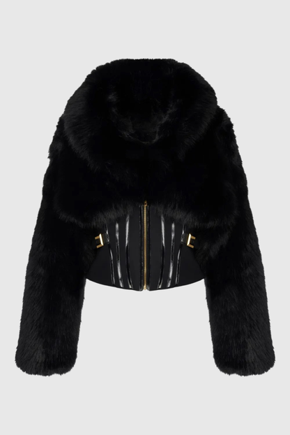 Susty Faux Fur Corset Jacket