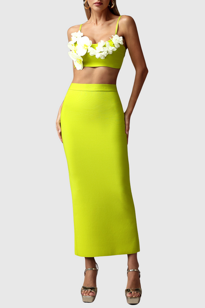 Tayne Butterfly Orchid Bandage Two Piece Set