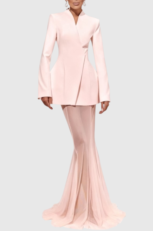 Terlin Satin Jacket & Skirt Set