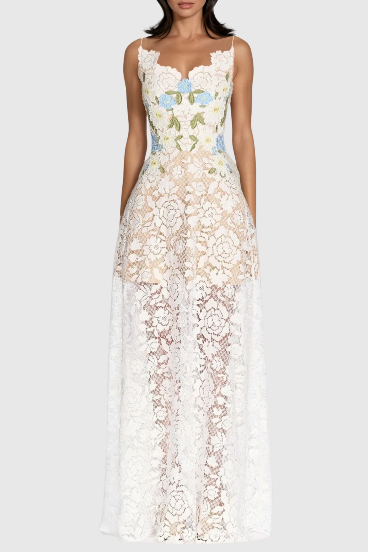 Terrica Floral Lace Maxi Dress