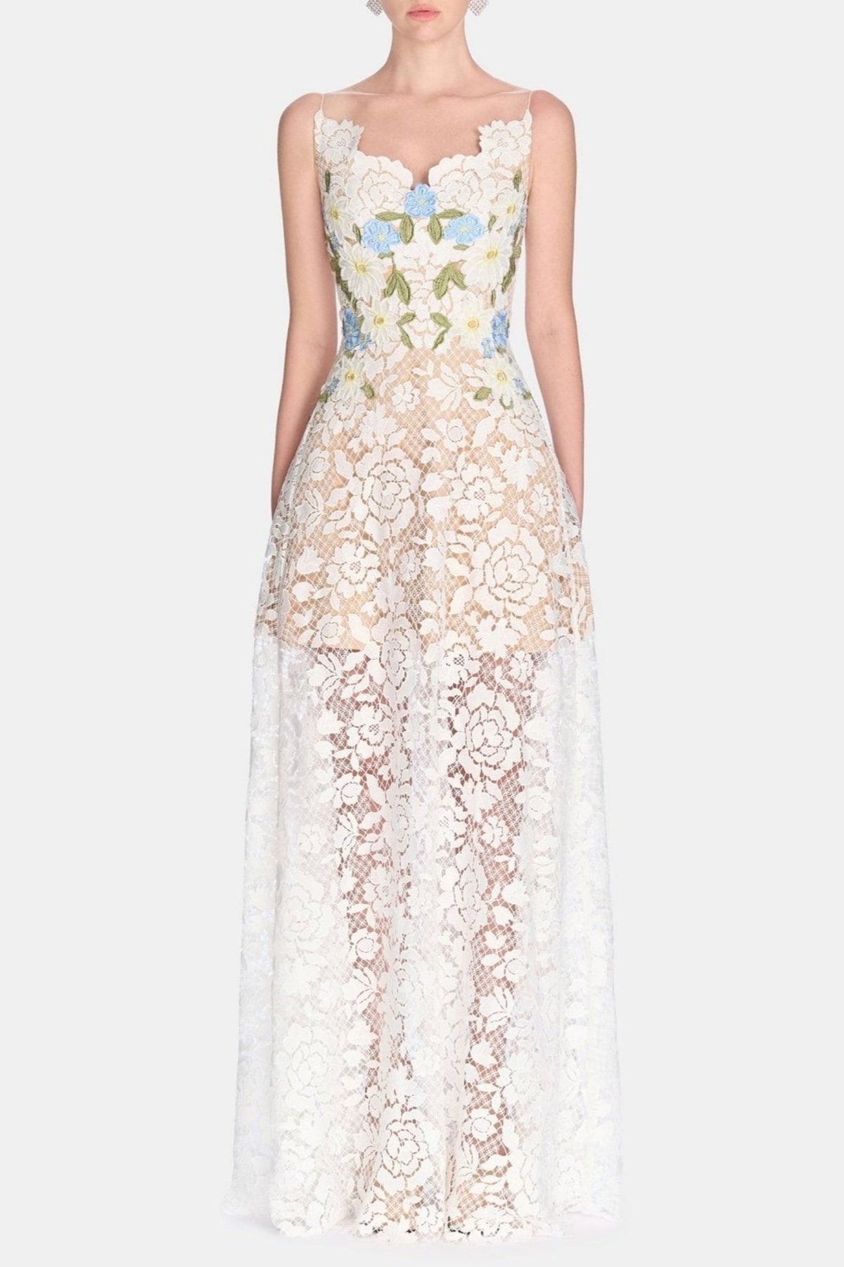 Terrica Floral Lace Maxi Dress
