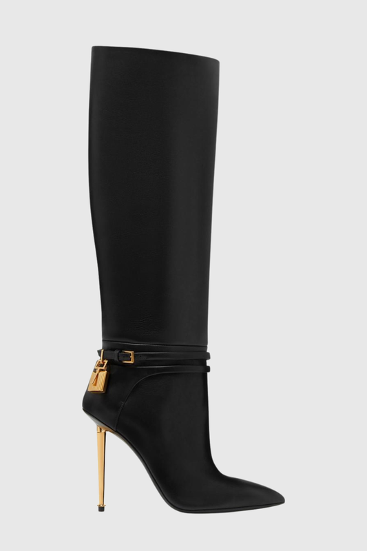 Trevoa Leather Padlock Boots