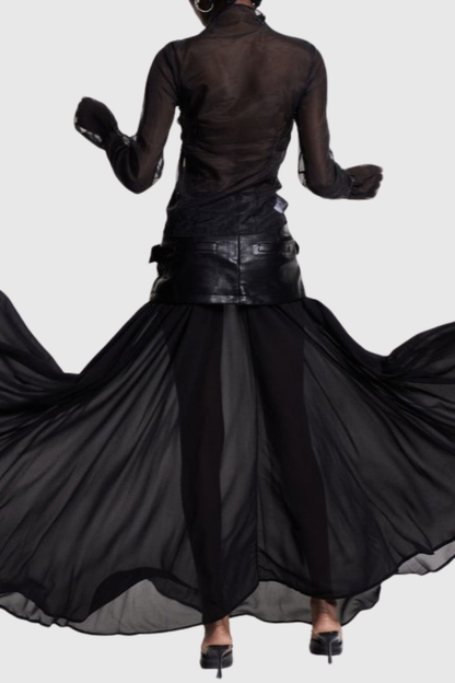 Vieira Deconstruct Belted Maxi Skirt