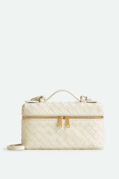 Yaritza Woven Clutch Bag - Beige