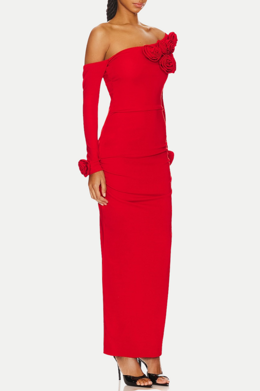 Yates Floral Off Shoulder Maxi Dress