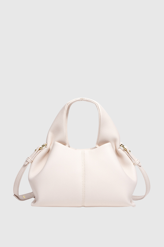 Zafira Leather Cloud Bag - White