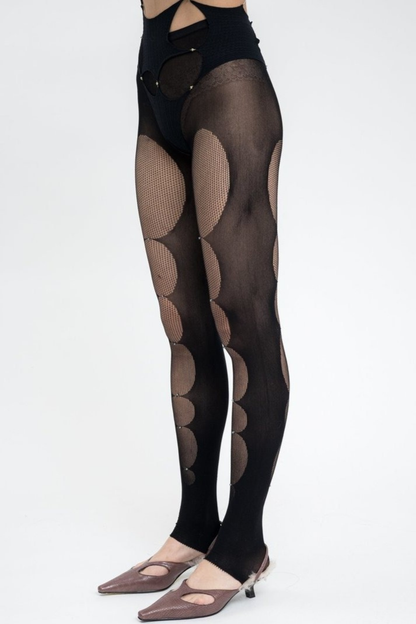 Zerlia Semi-sheer Leg Stocking - Black