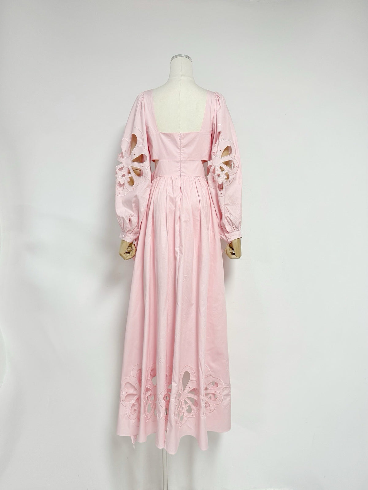Pink Floral Cut-Out Tiered Dress Premium Fabric - product view 9