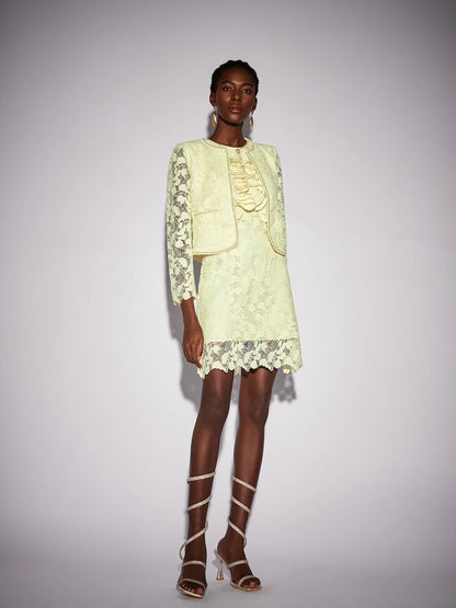 Floral Hollow-Out Two-Piece Outfit with Cover-Up