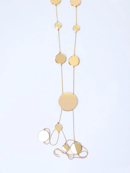 Golden Circular Design Necklace