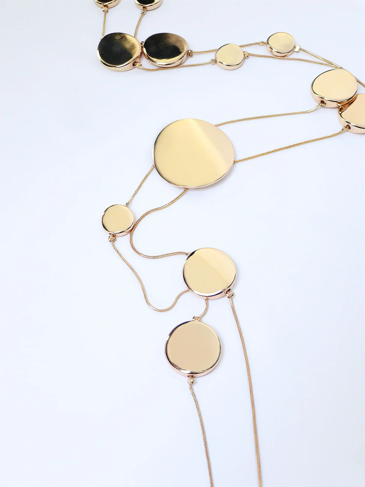 Golden Circular Design Necklace